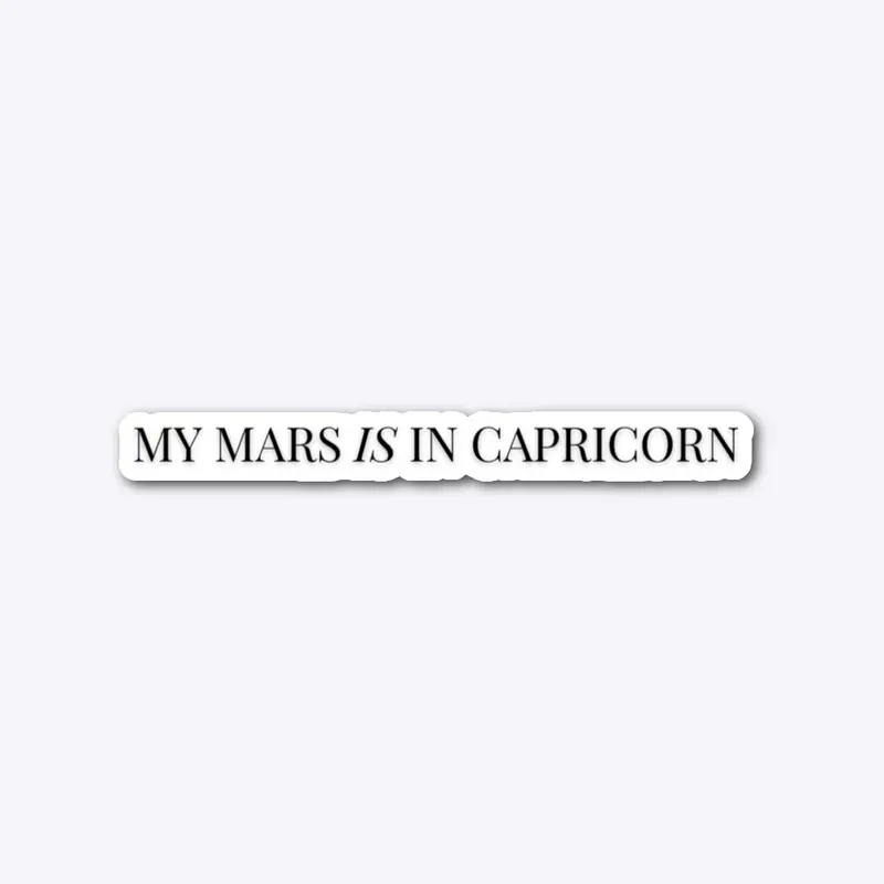 Mars Capricorn